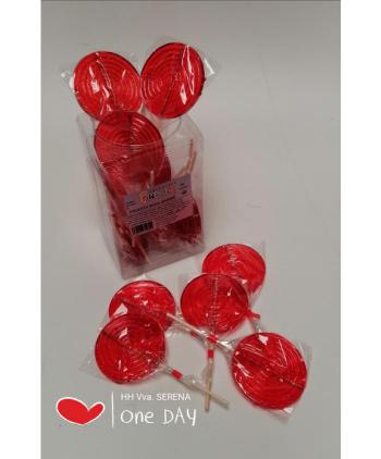 PIRULETA CARAMELO ROJA GRANDE BURGOS 20 UDS.