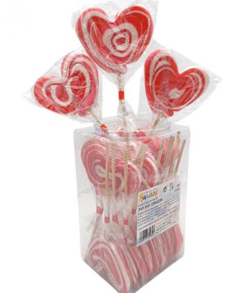 PAY-PAY CORAZON CARAMELO GRANDE BURGOS BOTE 20 Uds