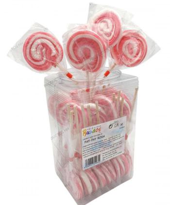 PAY-PAY ROSA CARAMELO BURGOS BOTE 30 Uds