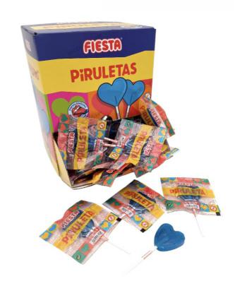 PIRULETA CORAZÓN PINTALENGUAS FIESTA 80 Ud