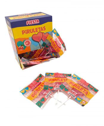 CAJITA PIRULETAS CORAZON CEREZA 20 Uds