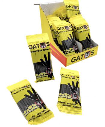 REGALIZ NEGRO GATO 70 grs 20 bolsas