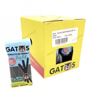 REGALIZ NEGRO LIGHT GATO 20 BOLSAS DE 70 grs