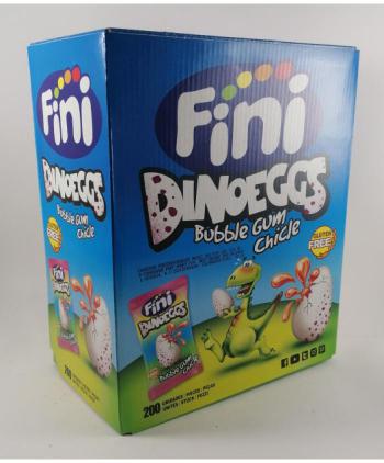 CHICLES RELLENOS FINI DINO EGGS CAJA 200 Uds