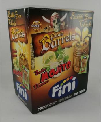 CHICLES RELLENOS FINI BARRELS MOJITO CAJA 200 Uds