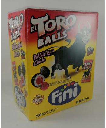 CHICLES RELLENOS FINI TORO BALLS CAJA 200 Uds