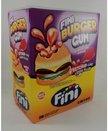 CHICLES RELLENOS FINI BURGUER GUM CAJA 200 Uds