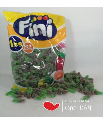 GOMAS FINI BOTELLAS COLA PEQUEÑA AZUCAR 1 KG