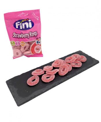 GOMAS FINI STRAWBERRY RINGS AZUCAR 90 grs 1 Ud
