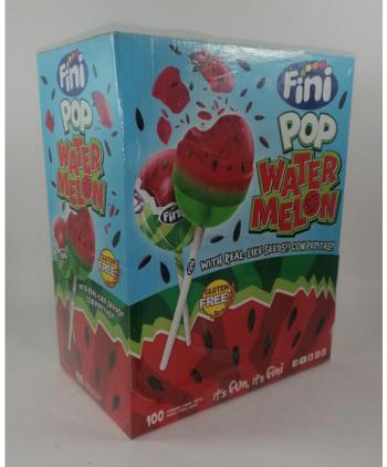 CHUPA FINI POP SANDÍA PEPITAS 100 UD
