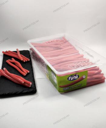 REGALIZ FINI RELLENO ROJO FRESA BRILLO 200 Uds