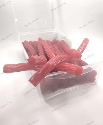 REGALIZ FINI JUMBO TORCIDA FRESA BRILLO 30 Uds