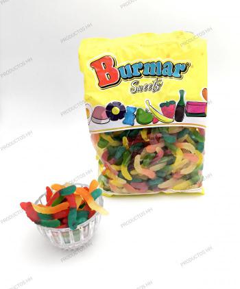 GOMAS BURMAR GUSANOS SURTIDOS BRILLO 250 Uds