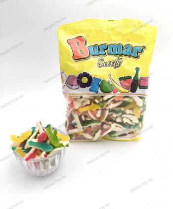 GOMAS BURMAR TIBURONES SURTIDO BRILLO 250 Uds