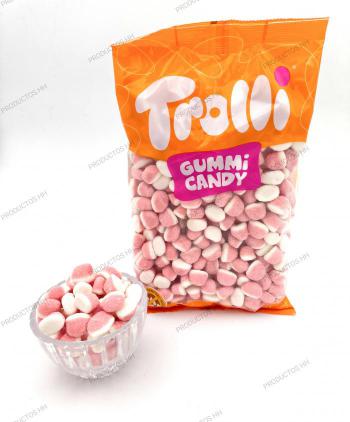 GOMAS TROLLI MINI BESO FRESA AZUCAR 1 Kg