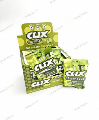 CLIX CARAMELOS SIN AZÚCAR LIMA LIMON 20x10 Uds