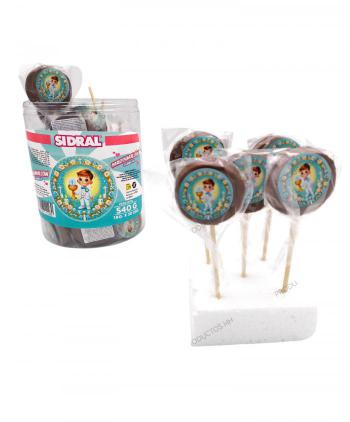 PIRULETA CHOCO COMUNION NIÑO SIDRAL 30 Uds