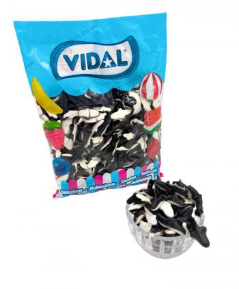 GOMAS VIDAL TIBURONES NEGROS BRILLO 250 Uds