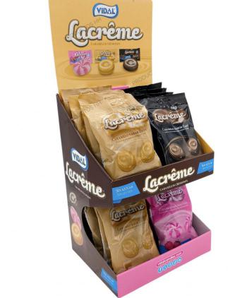 LOTE EXPOSITOR LA CREME 80 grs 14 TOFFE, 7 CAFE, 7 FRESA