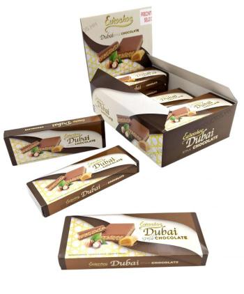 TABLETA CHOCOLECHE AVELLANA ESTILO DUBAI 100 grs Caja 12 Uds