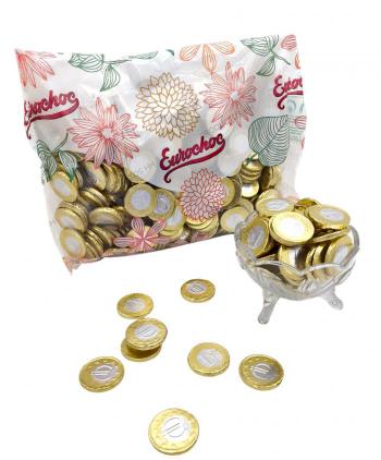 MONEDAS BICOLOR CHOCOLATE EUROCHOC 825 grs 300 Uds