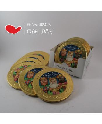 MEDALLON CHOCOLATE REYES MAGO SIMON COLL 100 mm 15 Uds   
