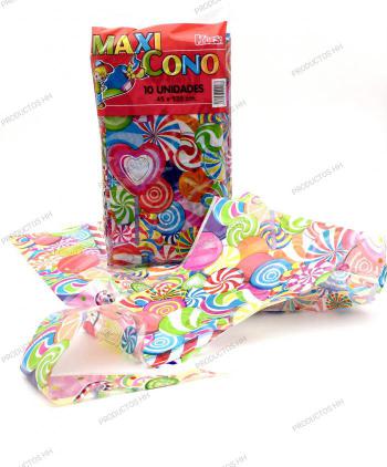 MAXI BOLSA CONO GIGANTE XXL 45x135 cm 10 Uds