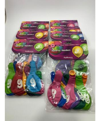 GLOBOS NUMERO DEL 