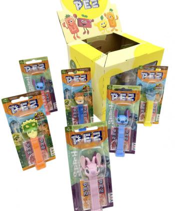 PEZ STITCH + JURASSIC CON 2 RECARGAS 12 Uds