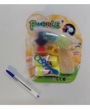 BUBBLE GUN PISTOLA POMPAS CON LUZ 1 UD