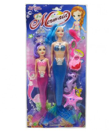 BL. 2 SIRENAS MERMAID CON ACCESORIOS 1 UD