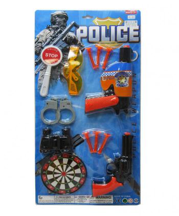 BL. POLICE SET CON ESPOSAS Y 2 PISTOLAS 1 UD