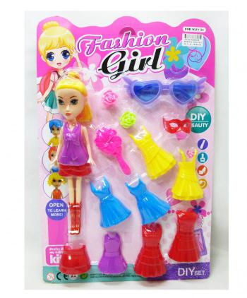 BL. MUÑECA CON VESTIDOS Y GAFAS 1 UD