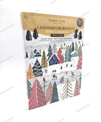CALENDARIO ADVIENTO 24 FIGURAS 3D 70% CACAO 216 grs