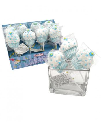 PIRULETA MARSHMALLOW PASTEL AZUL 16 Uds