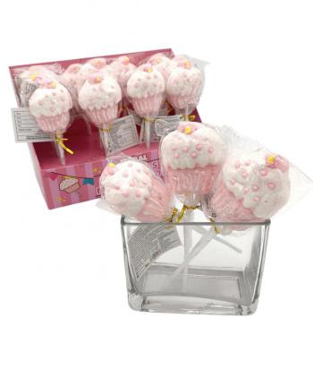 PIRULETA MARSHMALLOW PASTEL ROSA 16 Uds