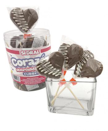 PINCHO CHOCO-MARSHMALLOW CORAZON 20 Uds