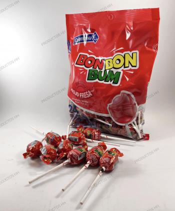 BONBONBUM CHUPA FRESA BOLSA 24 Ud COLOMBINA