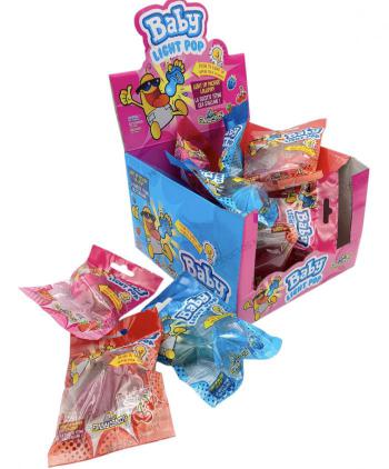 CHUPETE DE CARAMELO CON LUZ FUNNYCANDY 28 grs 12 Uds