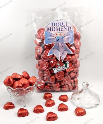 CORAZONES ROJO DOLCI MOMENTI PRALIN 1 Kg 125 Uds