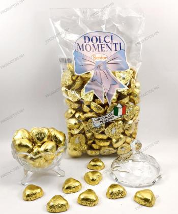 CORAZONES ORO DOLCI MOMENTI PRALIN 1 Kg 125 Uds
