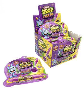SOUR DROP & PEN JAM GROSELLA NEGRA 12 Uds