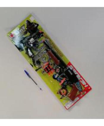 ESCUADRA ANTI-TERRORE SWAT ESCOPET+RELOJ+REVOLVER 1 UD